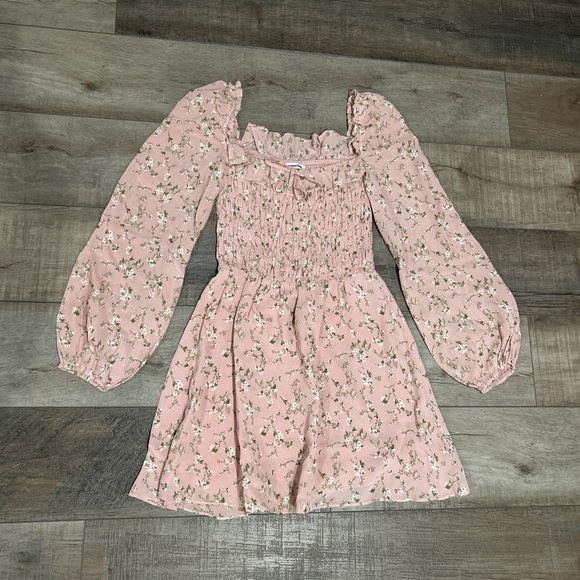 Reformation floral smocked waist Morris mini dress